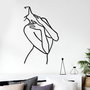 Wallity Woman Lines Escultura de Pared de Metal Negra